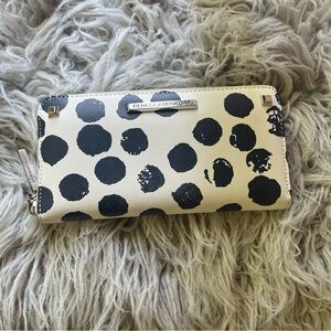 Rebecca Minkoff continental zip-around wallet - blue white leather